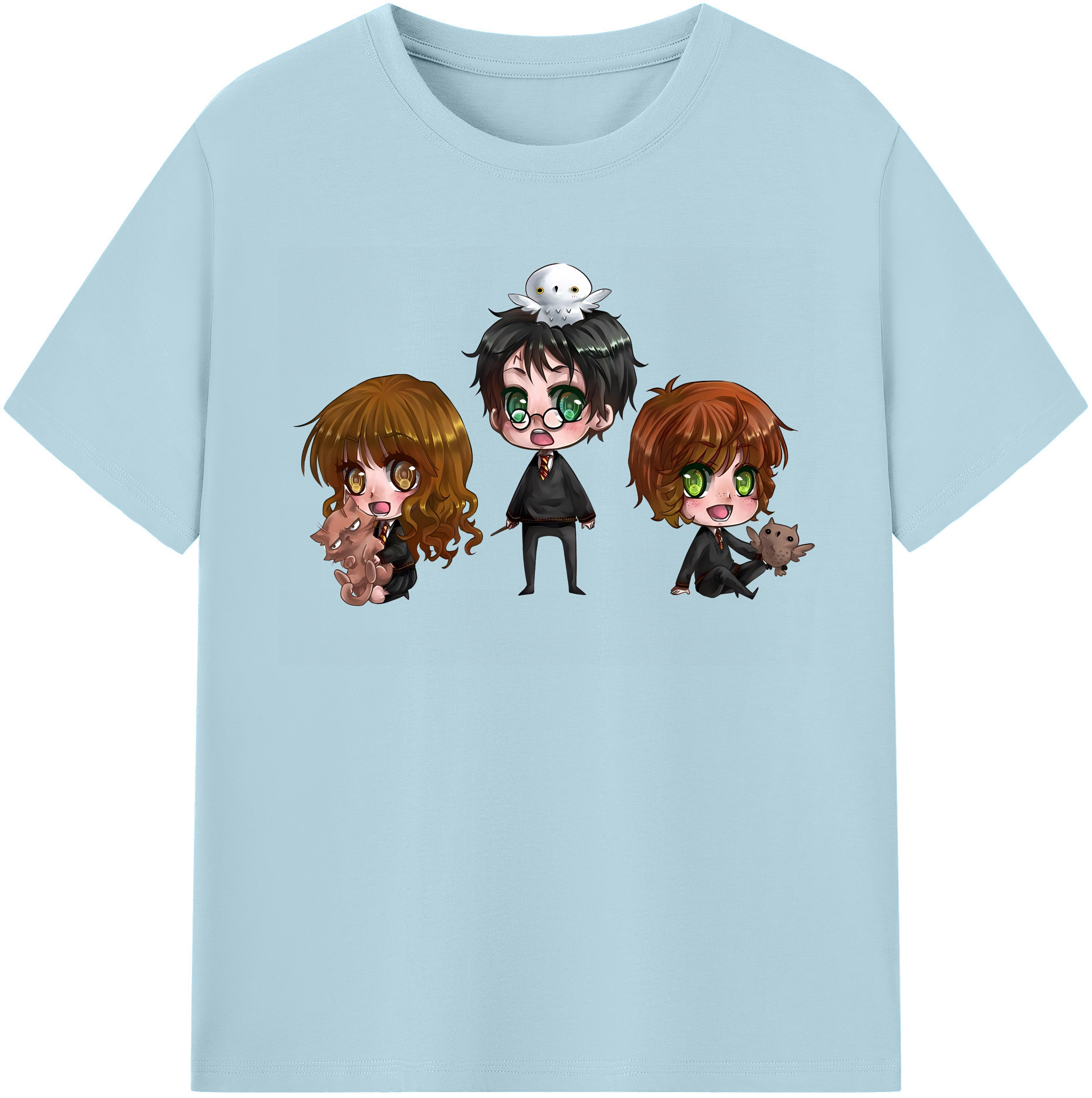 （画像用） Harry Potter ハリー・ポッターシリーズ 綿100％半袖Tシャツ（フロントプリント）